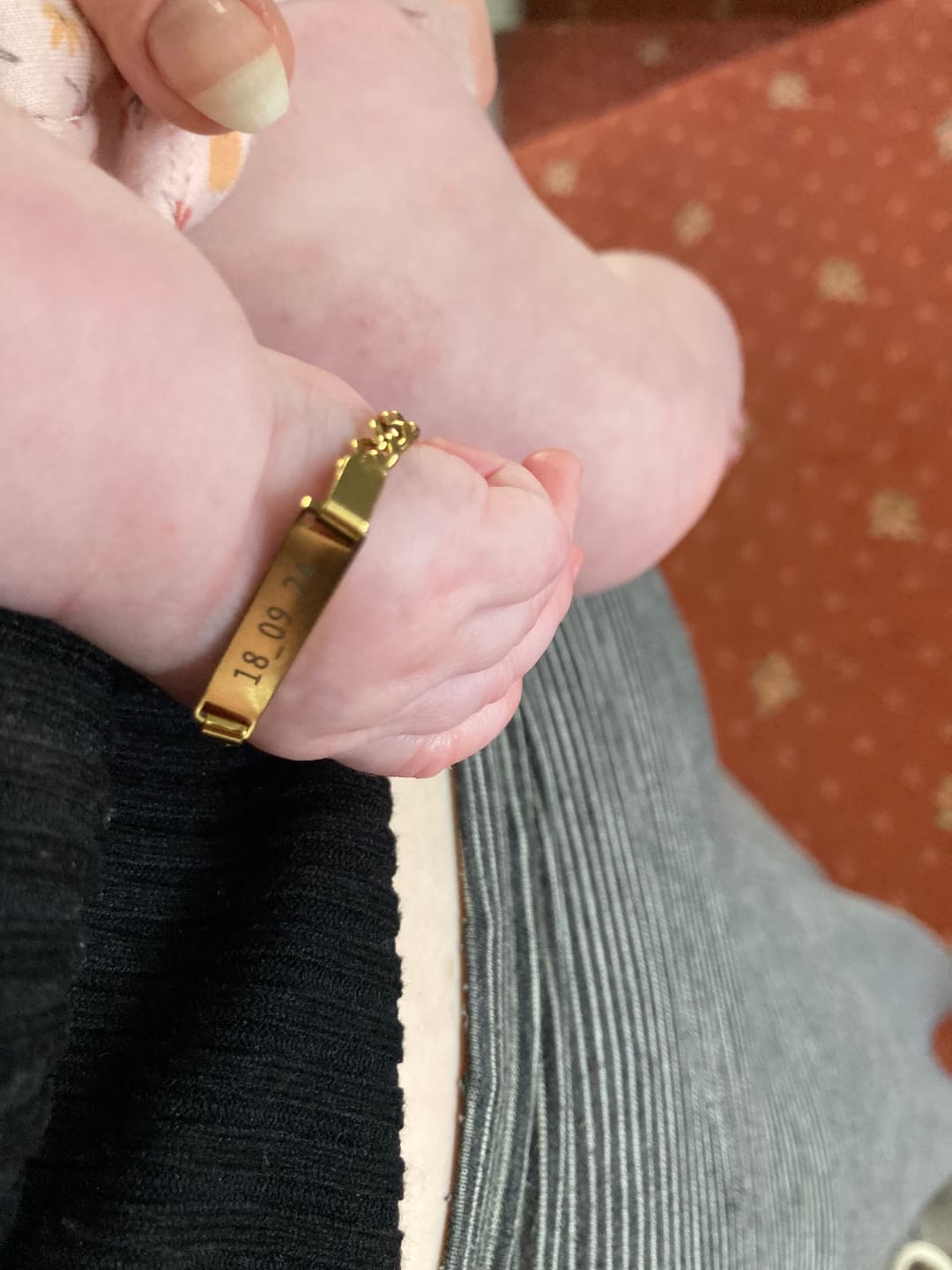 Customer photo review of Baby Name Bracelet