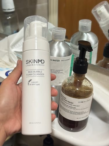 Customer photo review of Rice Bubble Foam Cleanser