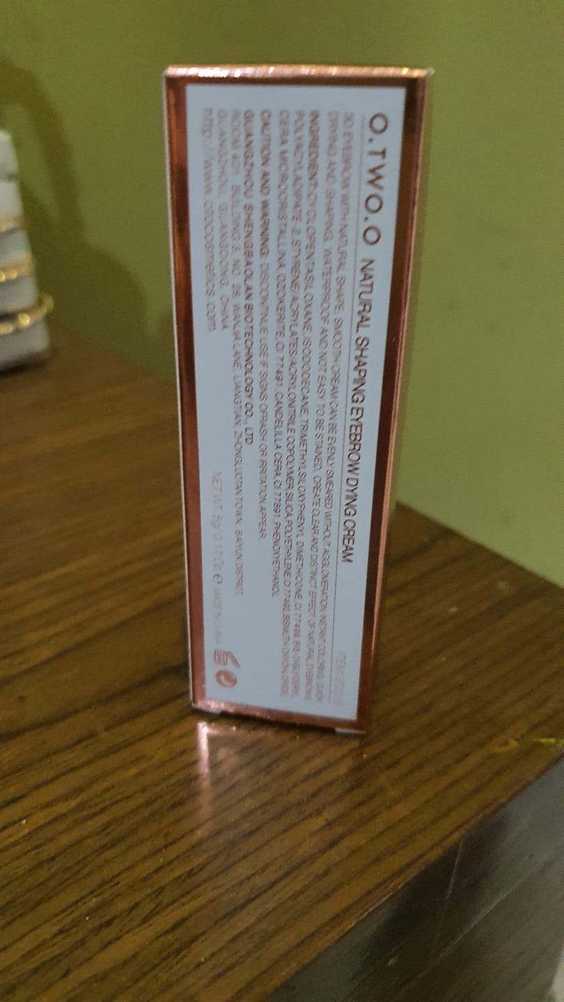 Customer photo review of O.TWO.O DYEING EYEBROW CREAM
