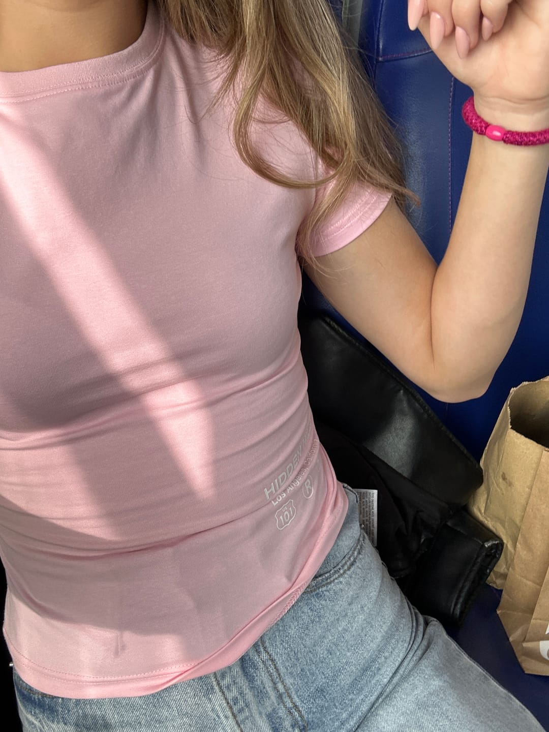 Customer photo review of LABEL T-SHIRT LIGHT PINK