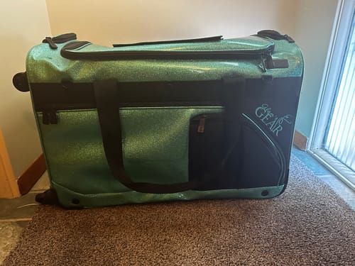 Customer photo review of Glam'r Gear® Mobile Changing Station™ Dance Duffel Bag with Built-In uHide® Rack