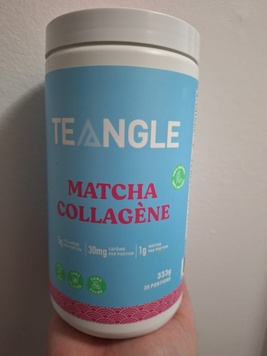 Customer photo review of Teangle - Matcha Collagène 333g - 411g