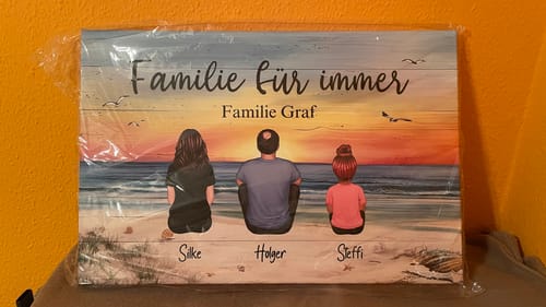 Customer photo review of Personalisierte Leinwand "Familie für immer"