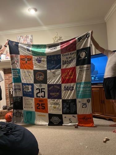 Customer photo review of Premium T Shirt Quilt