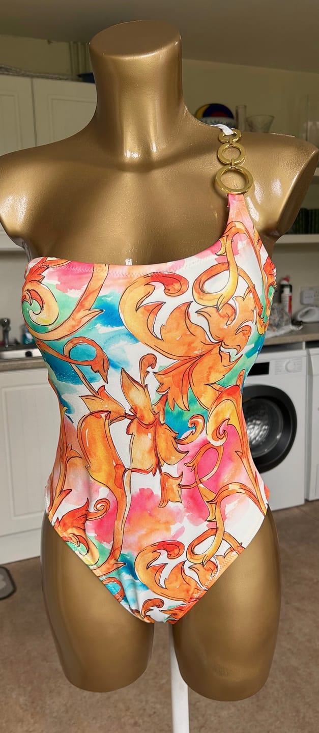 Customer photo review of Luxury Ornate Medallion and Chain Print Fabric by Metre