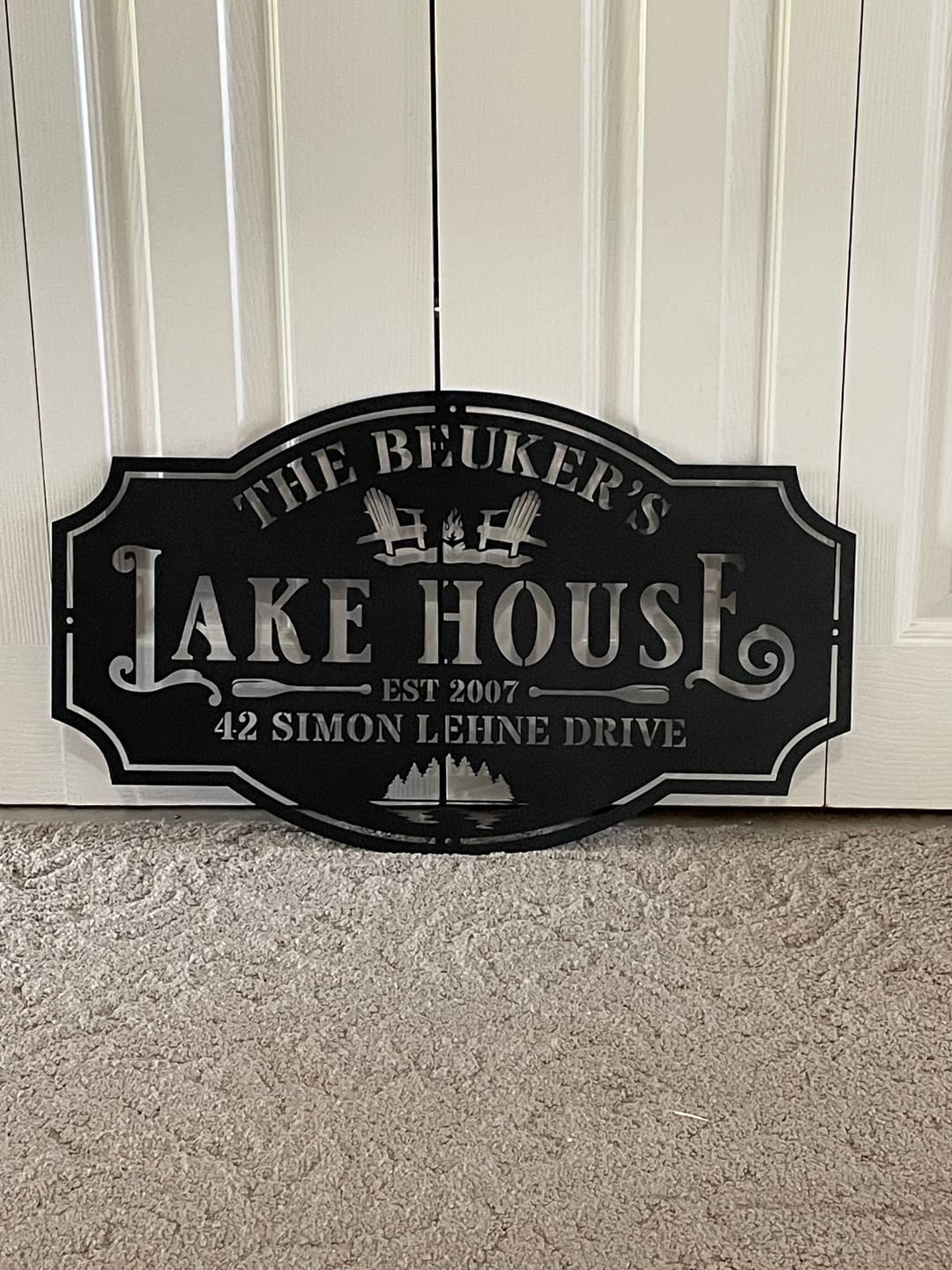 Customer photo review of Lake House I Metal Sign
