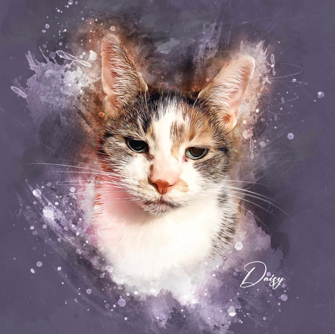 Customer photo review of Custom Watercolor Pet Portrait – Contemporary Neutral Style (CN)