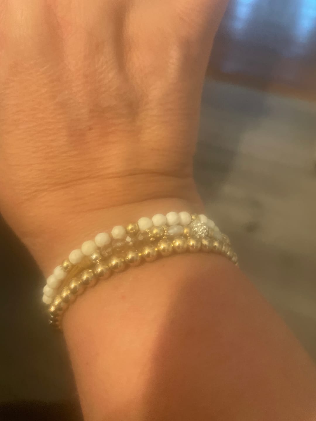 Customer photo review of Creme Beige Strong Bracelet