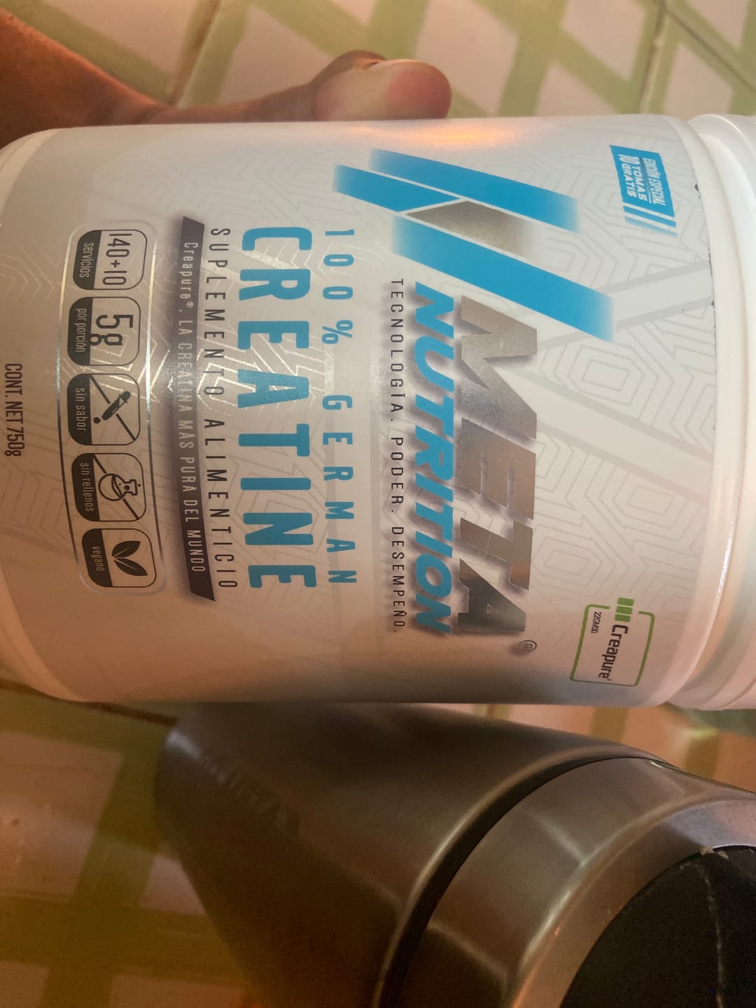 Customer photo review of 100% German Creatine - Made of Creapure®,  140+ 10 servicios GRATIS.
