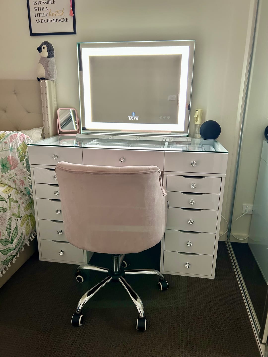 Customer photo review of PRE-ORDER! Mini MILA ROSE Beauty Station - Table Only