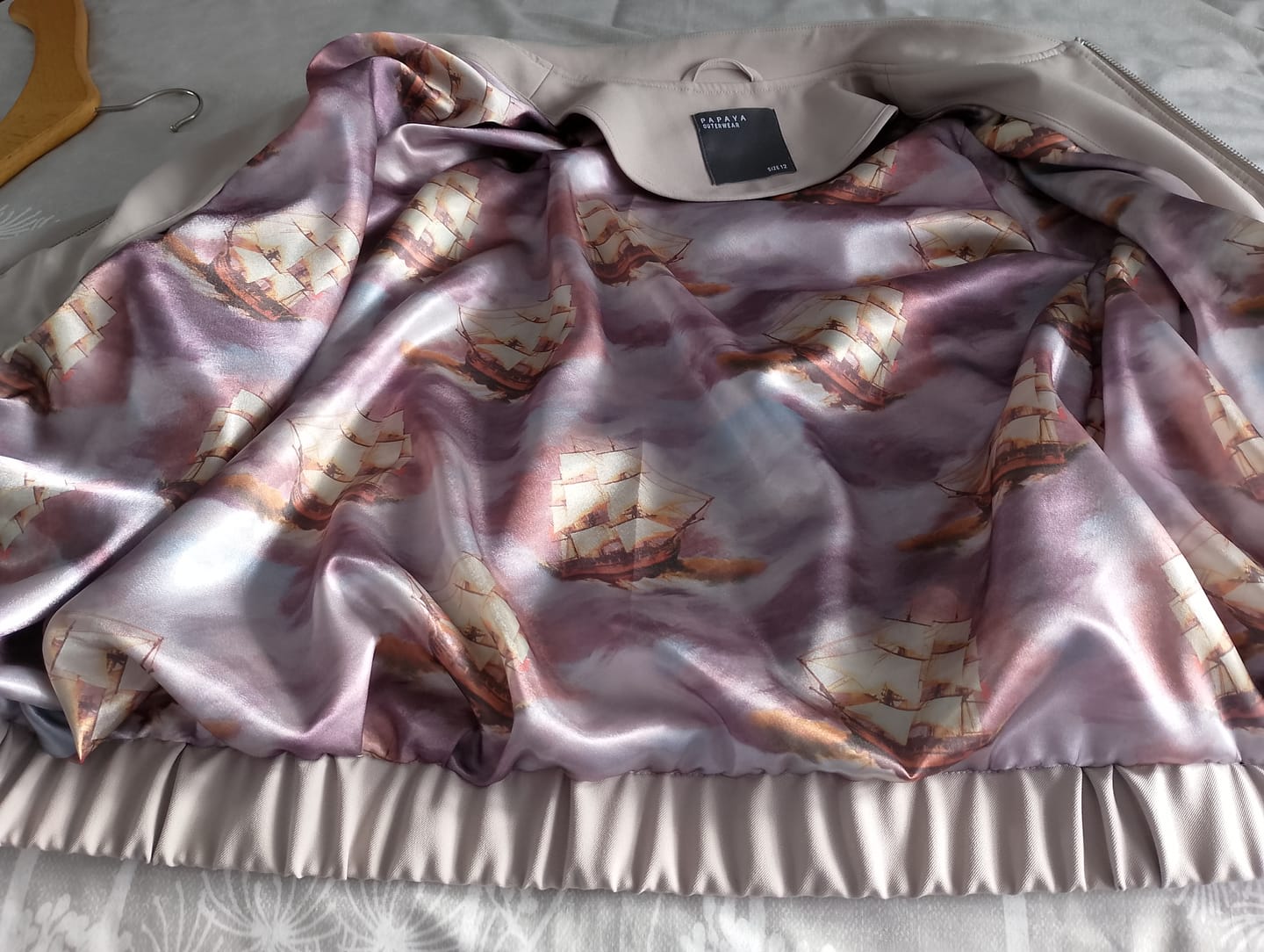 Customer photo review of Sailing Ships Satin Fabric