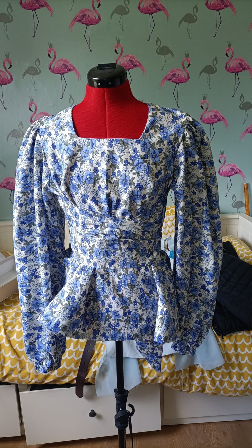 Customer photo review of Drawn Meadows Cotton Linen Fabric