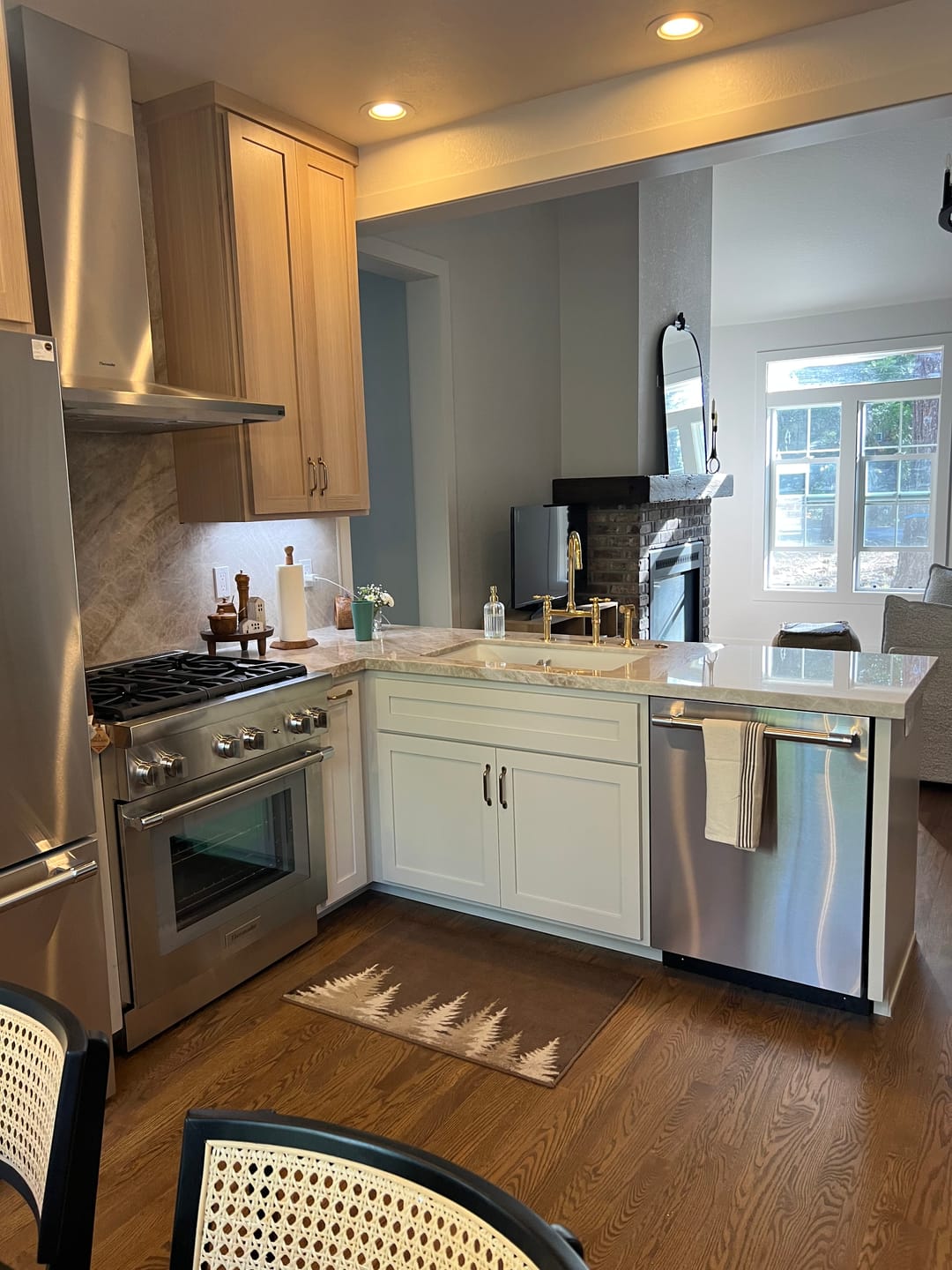 Customer photo review of Serene Cabinet Pulls | Antique Brass Unlacquered