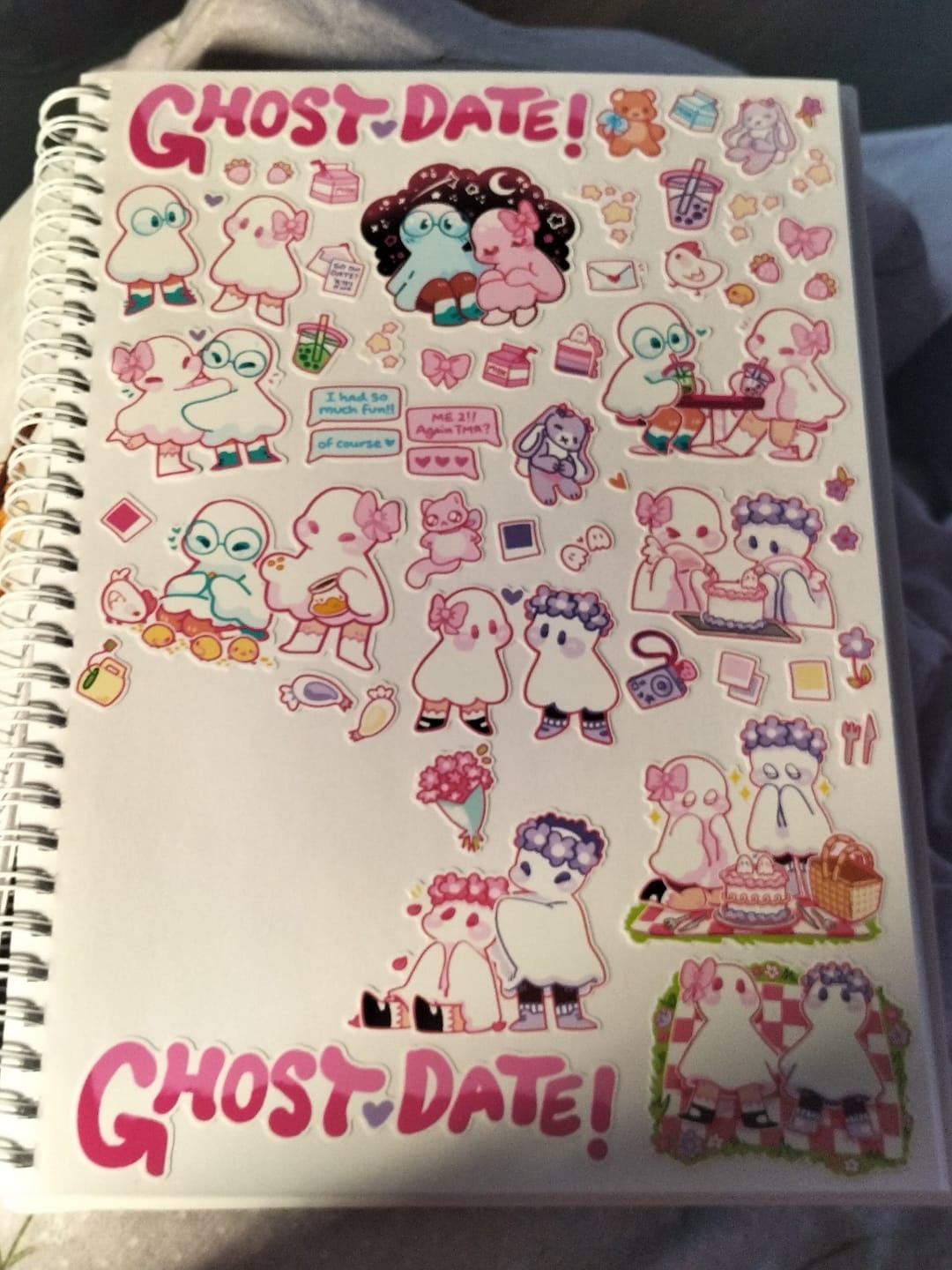 Customer photo review of Ghost Date Sticker Sheet