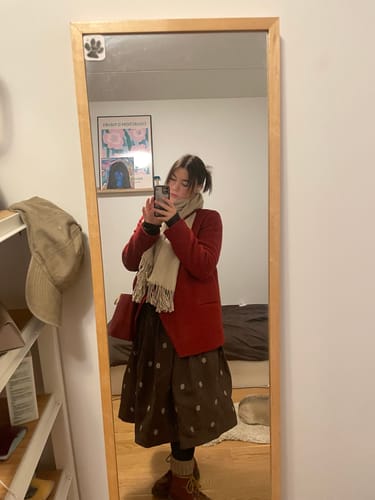 Customer photo review of Chuju Lian 菊花链 Daisy Chain Reversible Cotton Modernized Ming Pipa Sleeve Top & Skirt