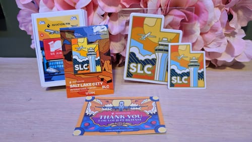 Customer photo review of Airport Sticker | SLC - Utah
