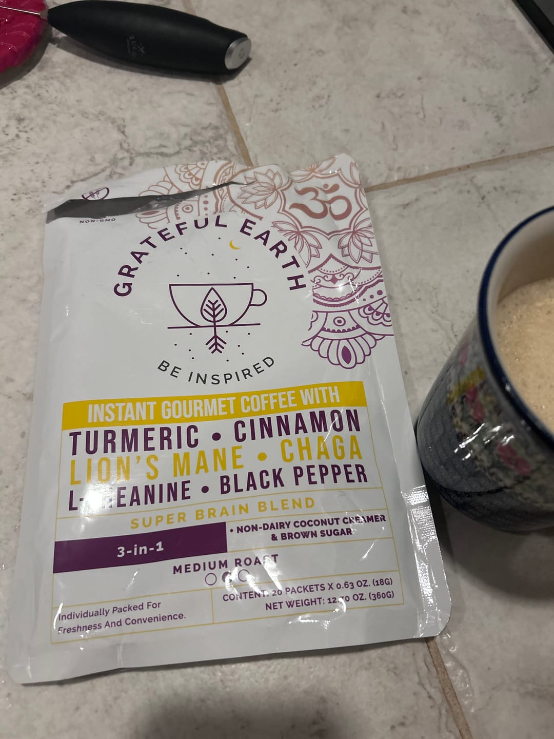 Customer photo review of BUNDLE | Two Super Brain Coffees | 3-in-1 | Medium Roast | 6 Nootropics