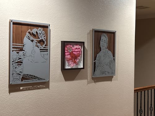 Customer photo review of Memorial Metal Portrait