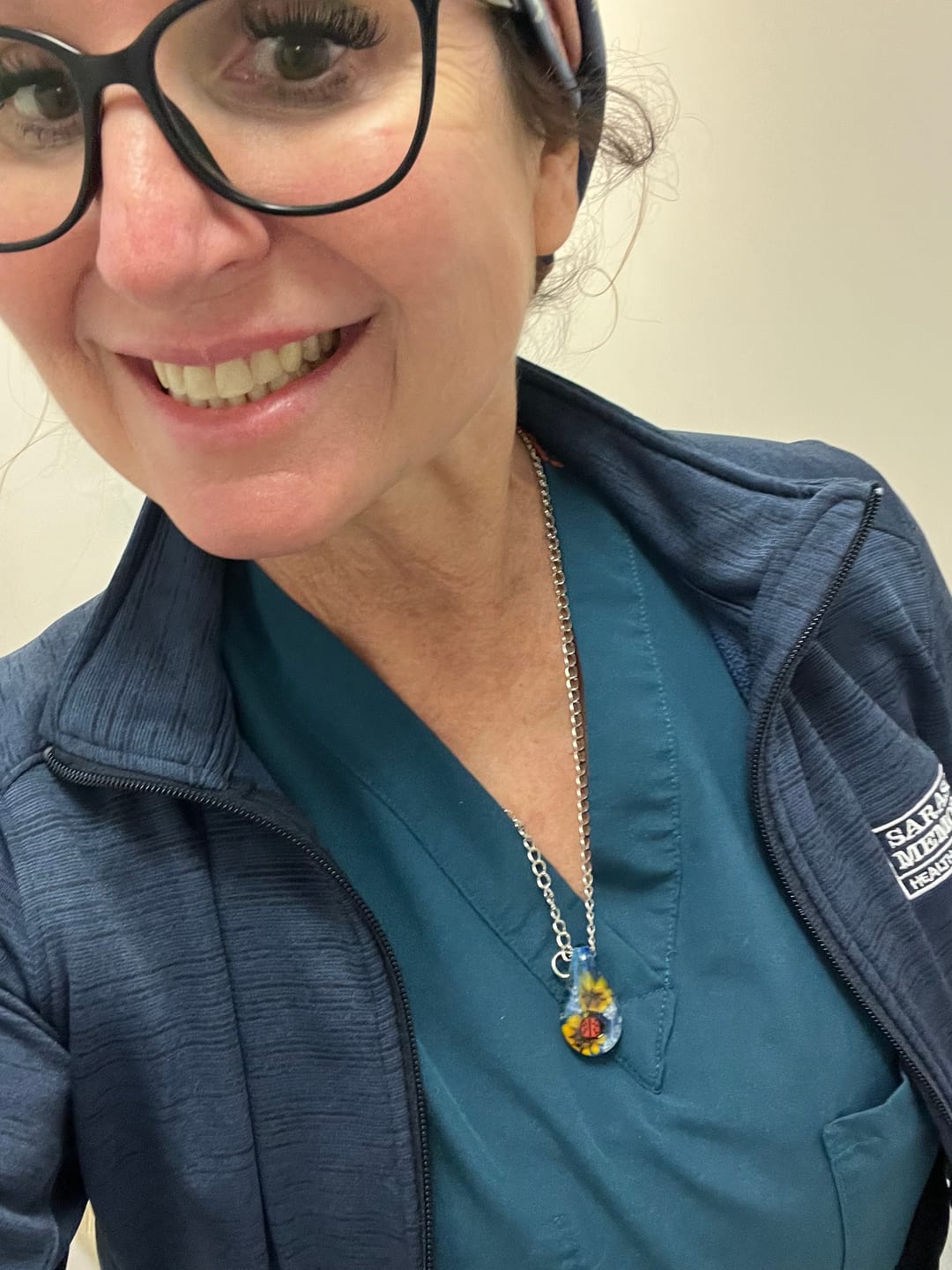 Customer photo review of Ladybug Pendant with Infused Cremation Ashes