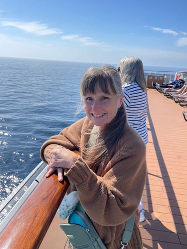 Customer photo review of The Staple Cardigan - Hazelnut