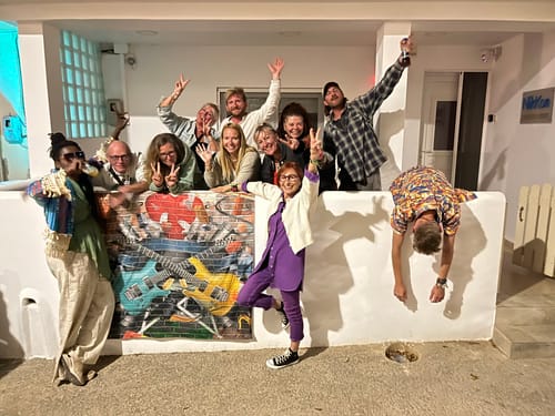 Customer photo review of Fotovorhang "Graffiti Gitarre"