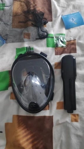 Customer photo review of Professionelle Rundum Schnorchelmaske