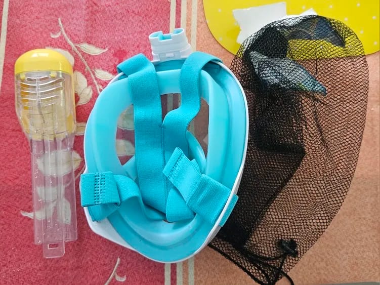 Customer photo review of Professionelle Rundum Schnorchelmaske