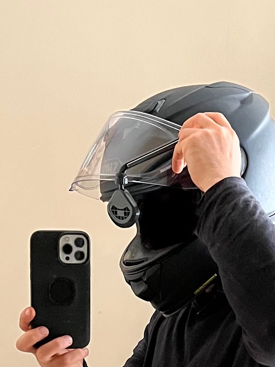 Customer photo review of Helmet Mirror
