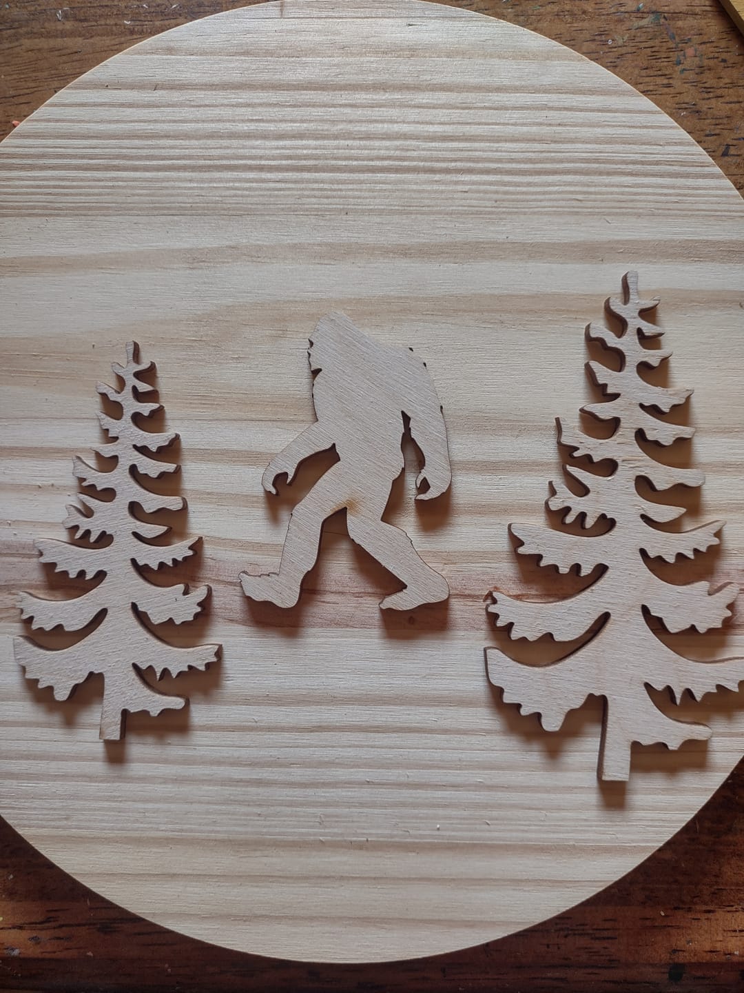 Customer photo review of Unfinished Wood Pine Tree Shape - Craft - up to 46"