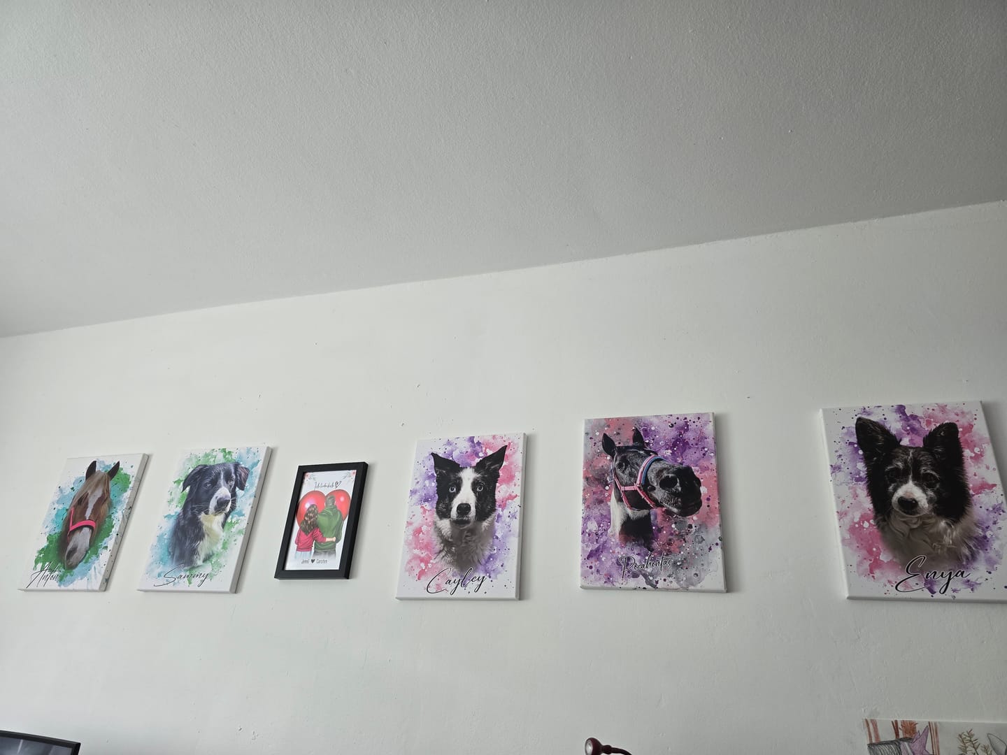 Customer photo review of Tierisches Wasserfarben Hunde Portrait
