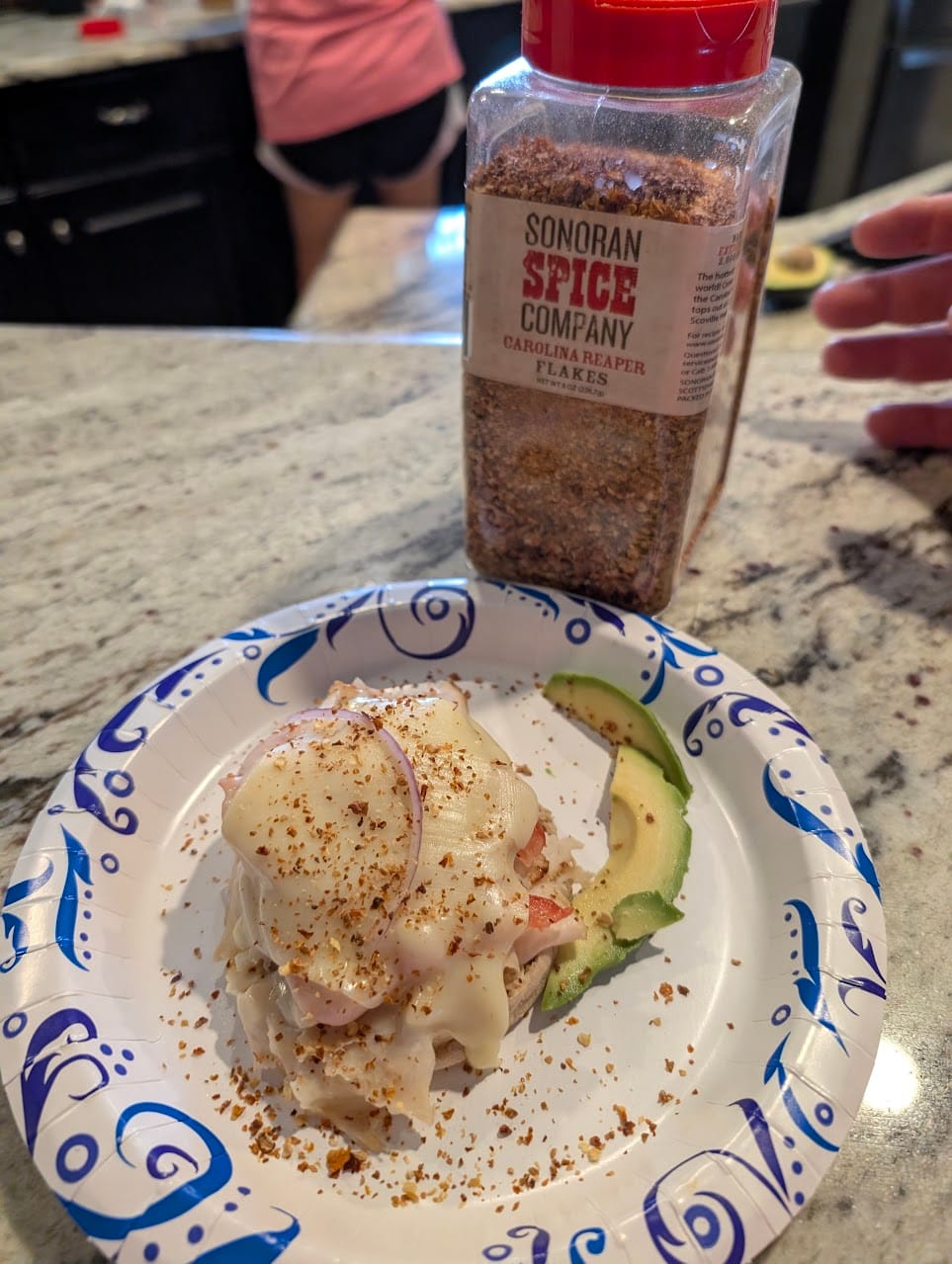 Customer photo review of Carolina Reaper Flakes
