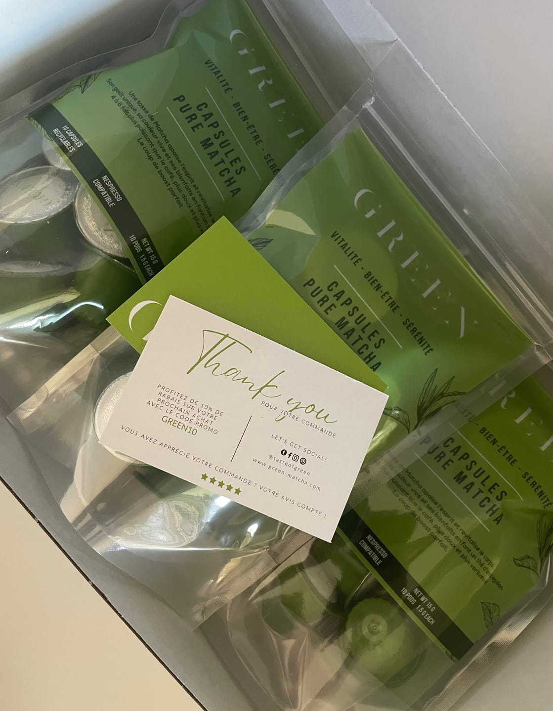 Customer photo review of CAPSULES DE MATCHA