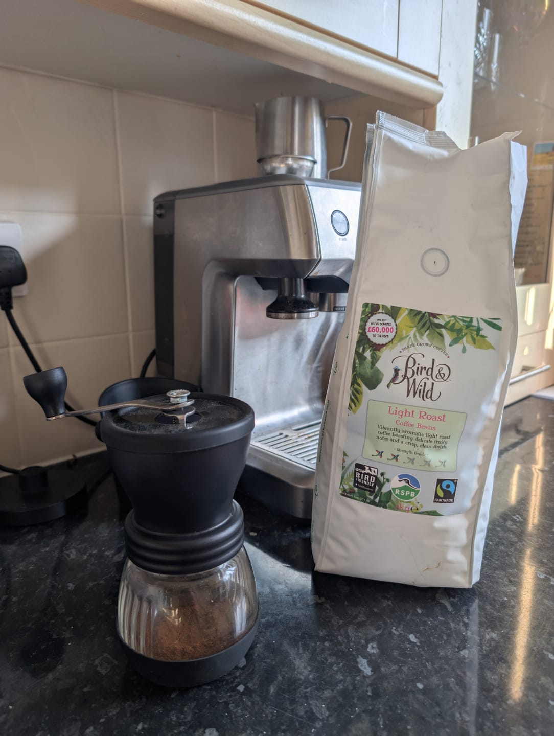 Customer photo review of Light Roast Fairtrade Organic Beans & Ground - 200g, 1kg
