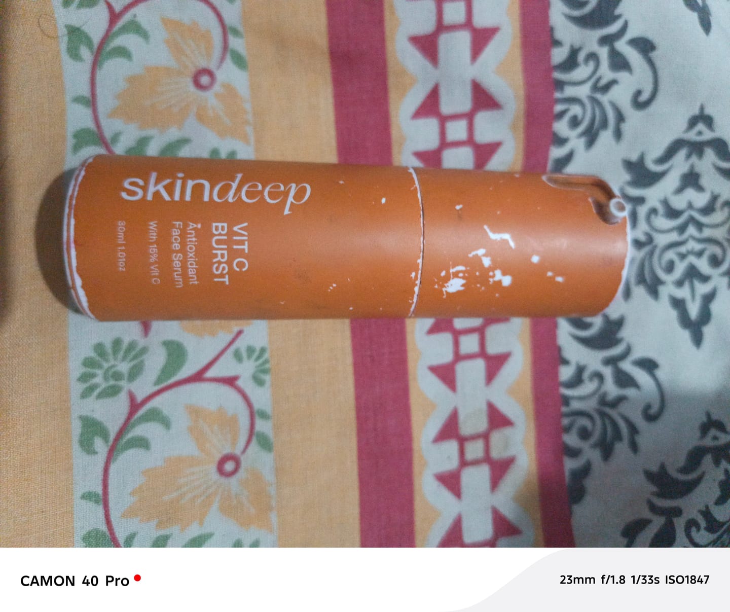 Customer photo review of Vit C BURST - Antioxidant Face Serum