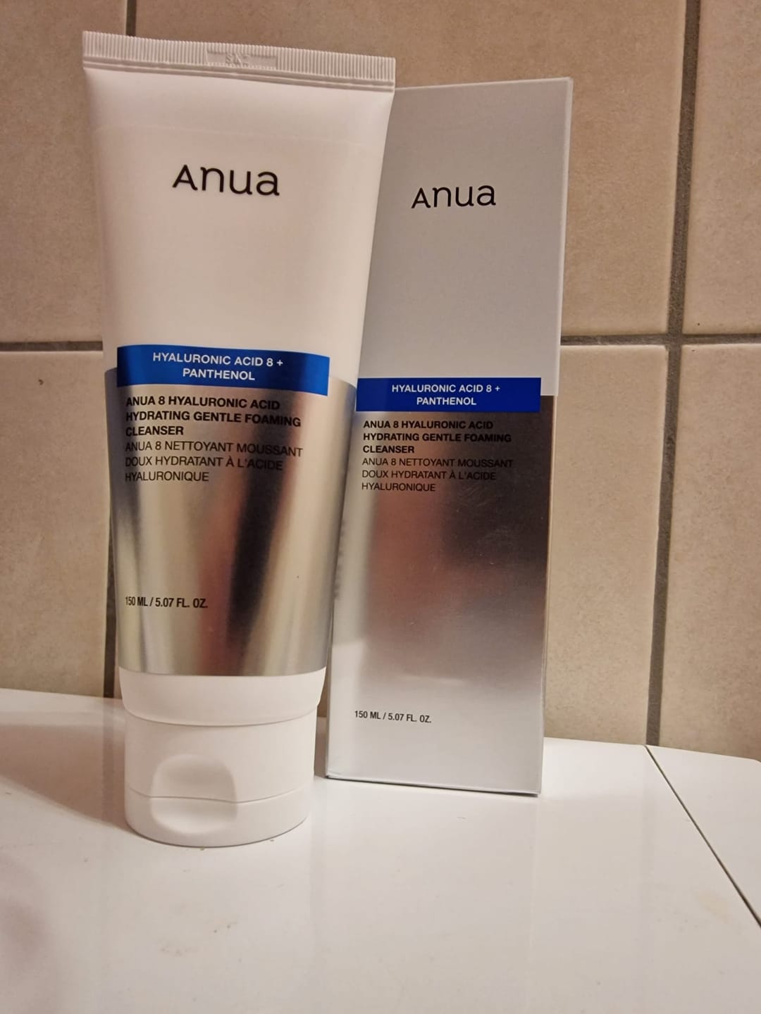 Customer photo review of Maigas putiņas sejas mazgāšanai Anua 8 Hyaluronic Acid Hydrating Gentle Foaming Cleanser