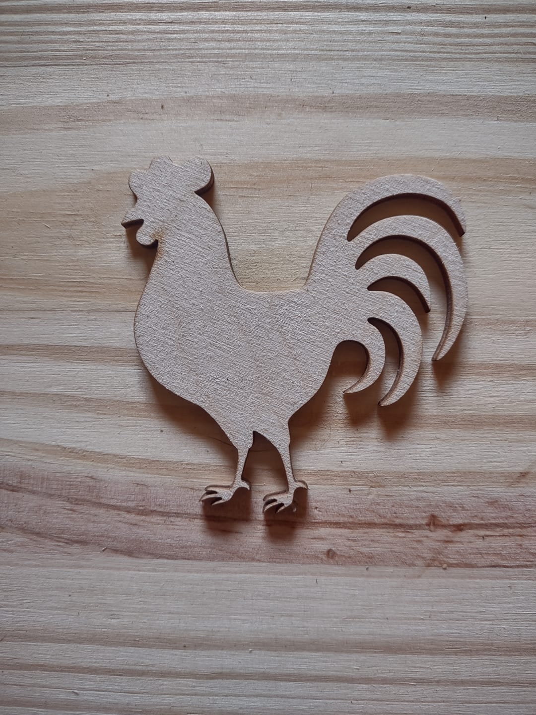 Customer photo review of Unfinished Wood Rooster Chicken Shape - Farm Animal - Craft - up to 46" DIY