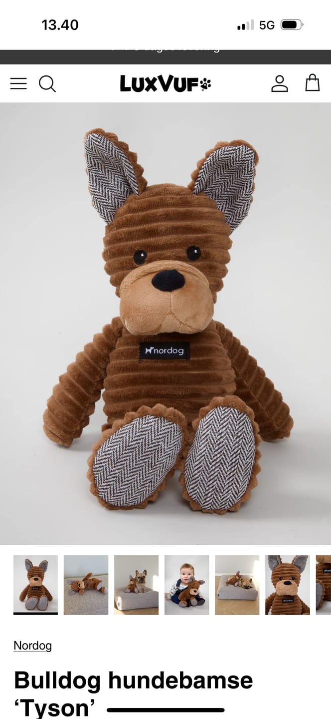 Customer photo review of Bulldog hundebamse ‘Tyson’
