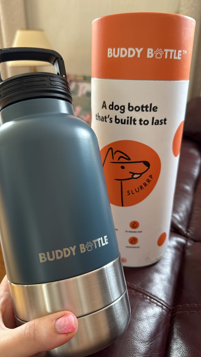 Customer photo review of NAVY SEAL - 3 in 1 Portable Travel Water Buddy Bottle For Dogs