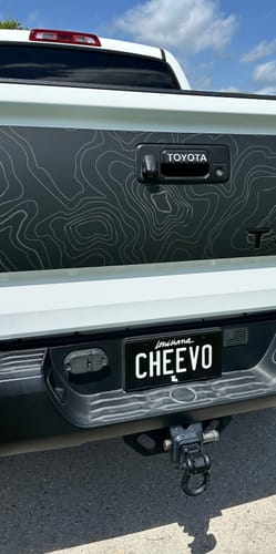Customer photo review of Louisiana Blackout Metal License Plate