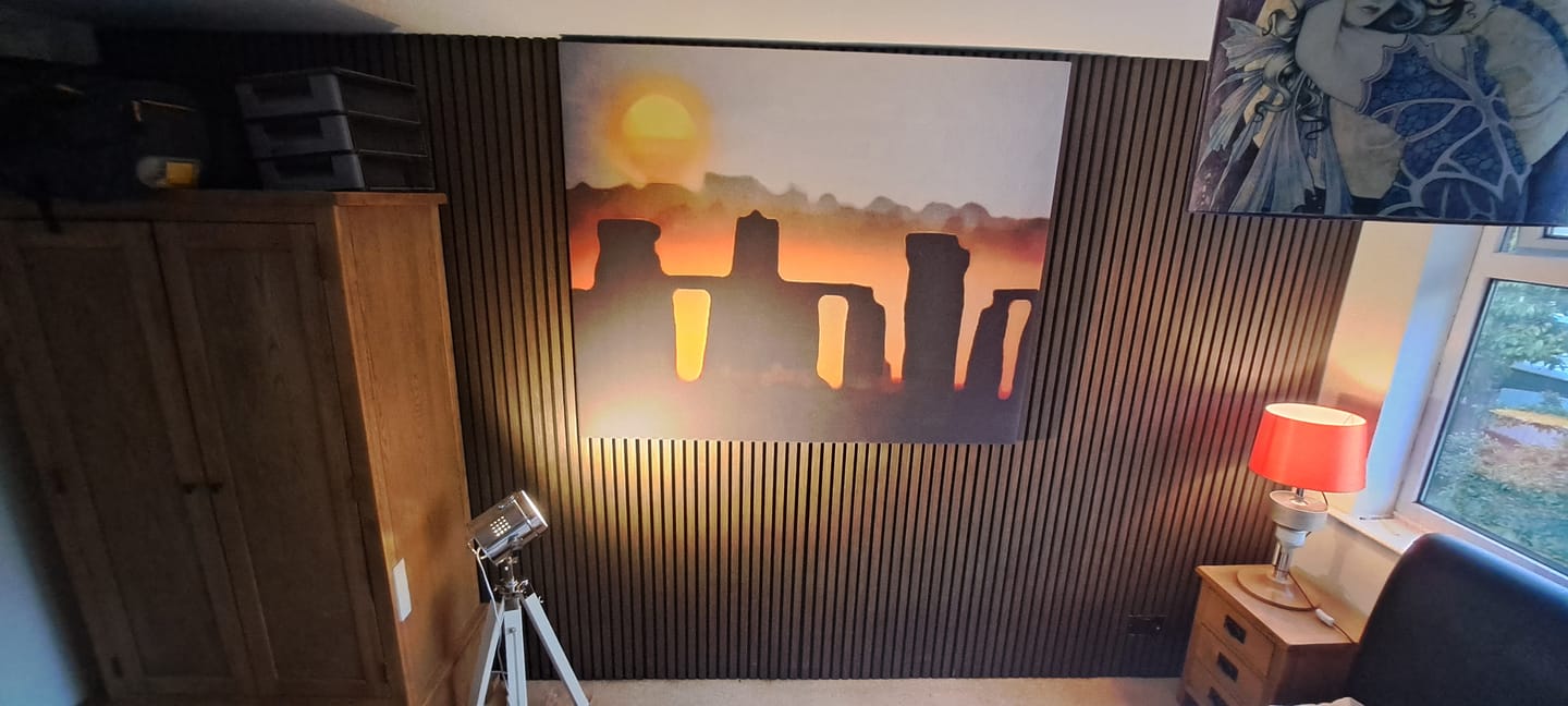 Customer photo review of Wooden Wall Panel | Smoked Oak | Premium 3-sided Wood Veneer
