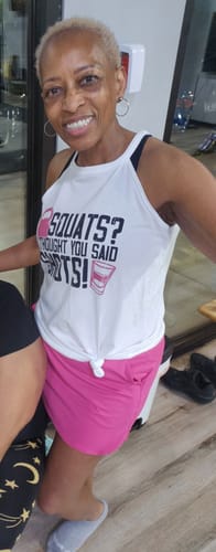 Customer photo review of Squats Shots Rocker Tank