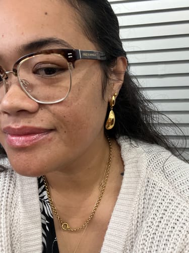Customer photo review of The Bella Earrings