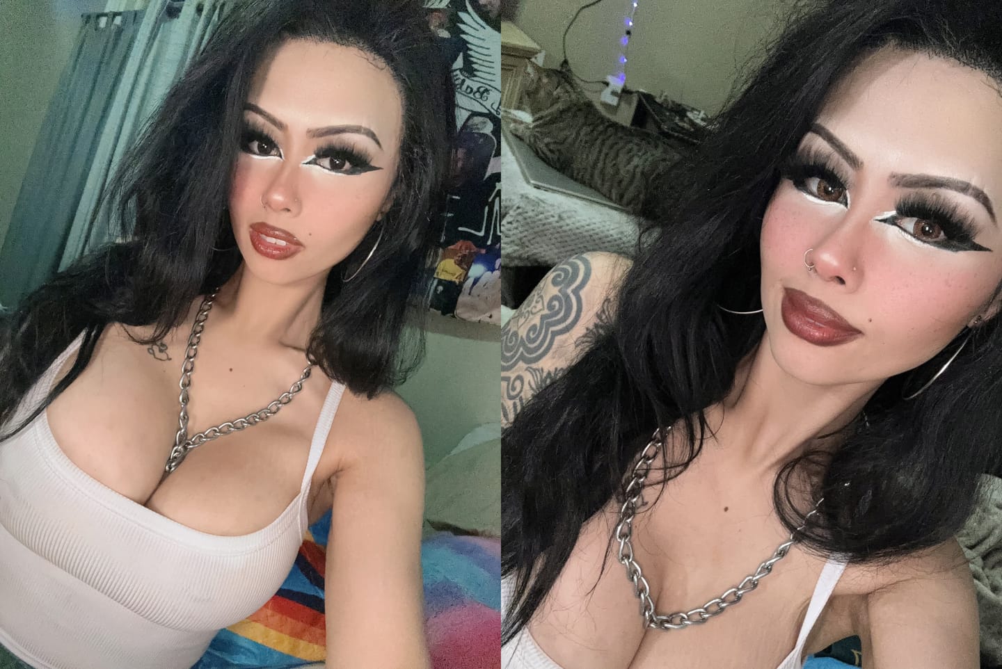 Customer photo review of Three Tone HONEY Brown Prescription Coloured Contact Lenses