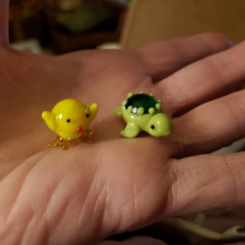 Customer photo review of Baby Chick Glass Miniature