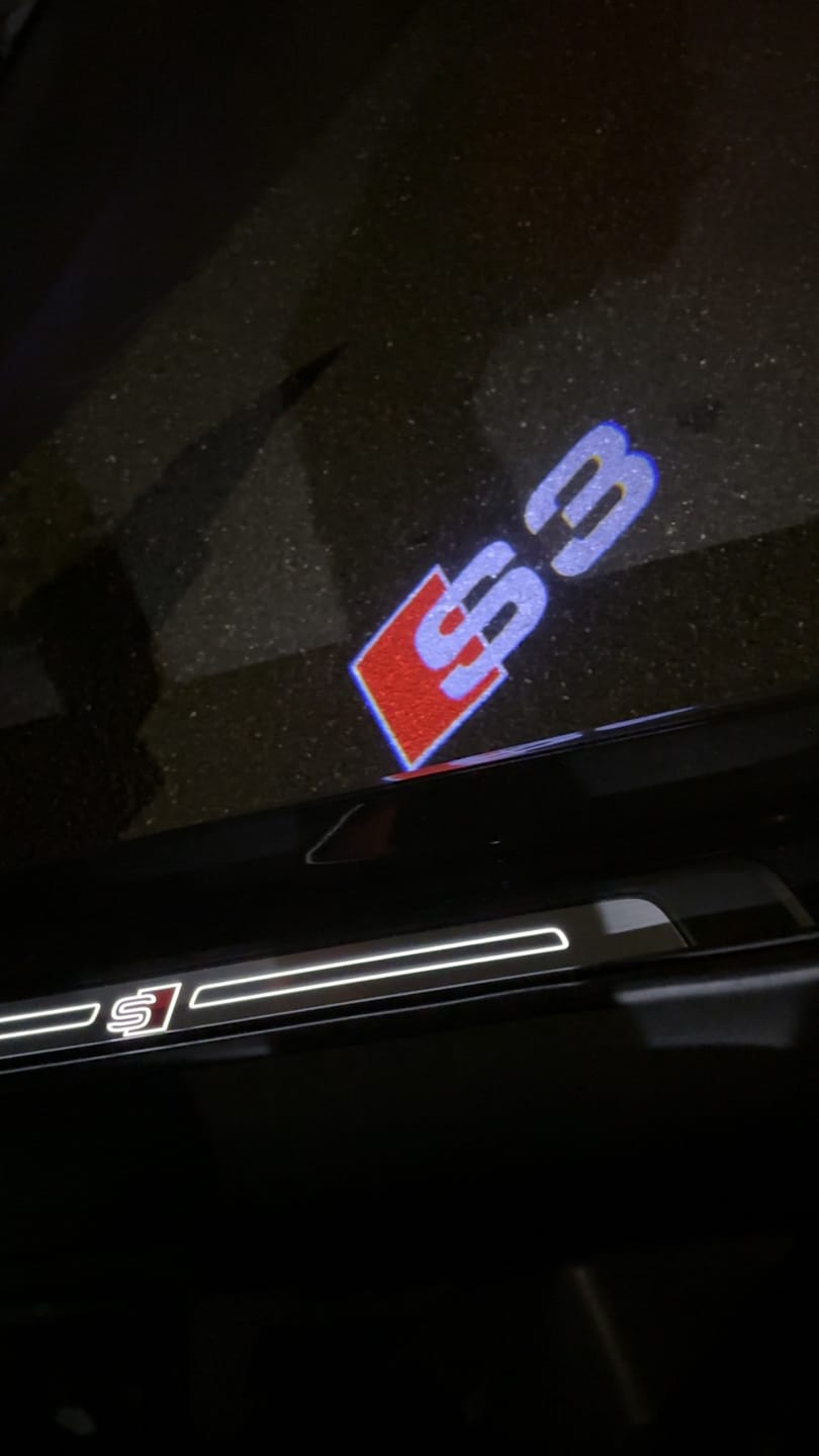 Customer photo review of Audi LED Car Door Puddle Welcome Logo Shadow Lights
