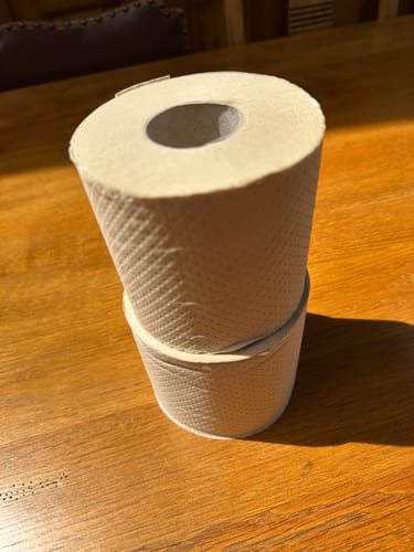 Customer photo review of Unbleached Bamboo Toilet Paper