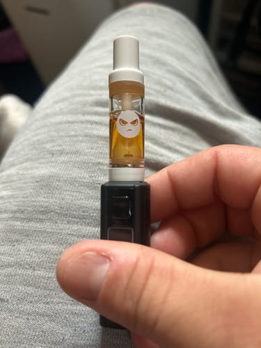 Customer photo review of DOZO Diamond Sauce Live Rosin THC Cart | White Widow (Hybrid)