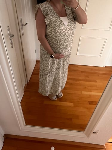 Customer photo review of Leonora Musselin Kleid -  Leo/Khaki