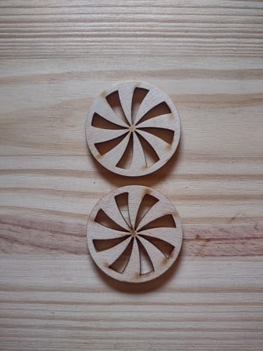 Customer photo review of Unfinished Wood Peppermint Candy Shape - Craft - up to 46"