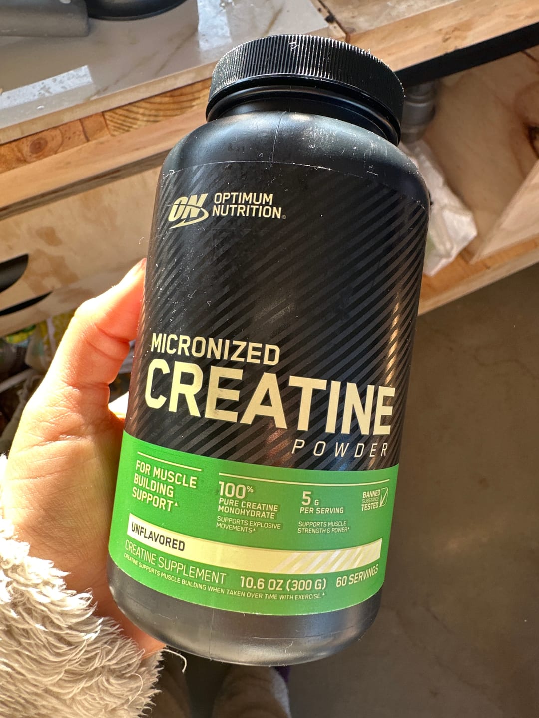 Customer photo review of Optimum Nutrition Micronized Creatine Powder 300 Gr